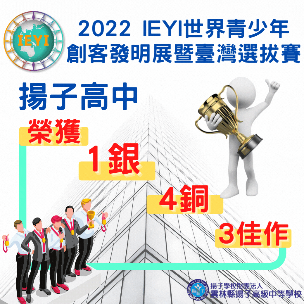 2022 IEYI世界青少年 創客發明展暨臺灣選拔賽 - 揚子榮獲1銀4銅3佳作